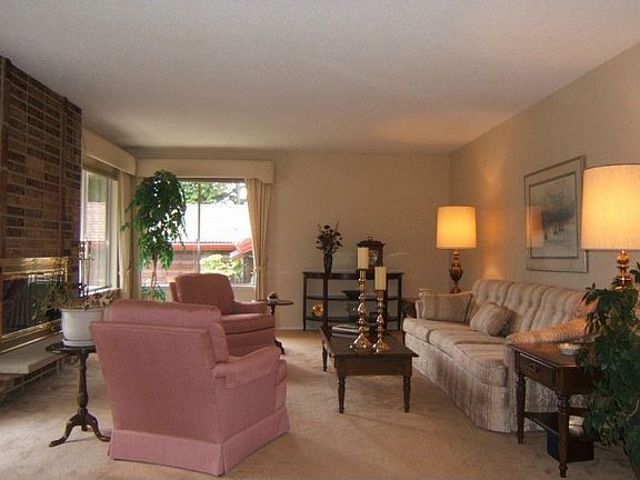 Large Living Room with a Cozy Fireplace.
