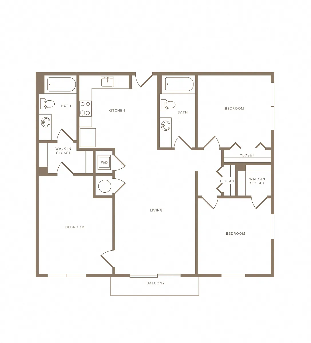 Floor plan 3 Bed/2 Bath-C03