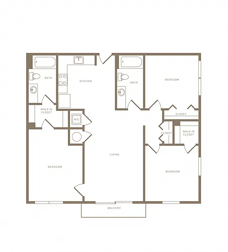 Floor plan 3 Bed/2 Bath-C03