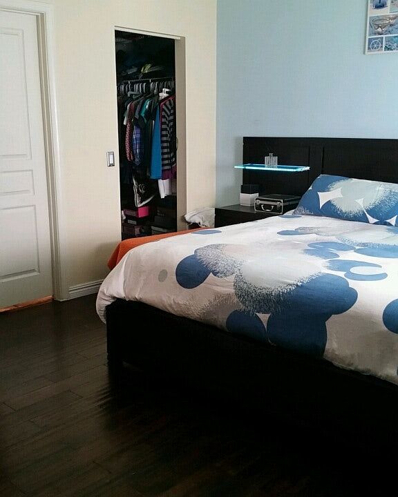Master bedroom with walk in close
