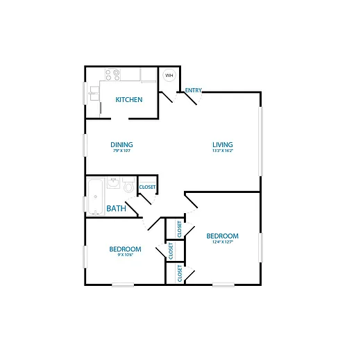 Floor plan Two Bedroom B