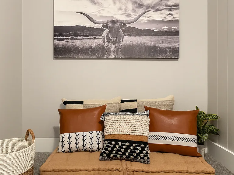 Relax, read, or meditate_this floor cushion nook is your little escape inside the home.
