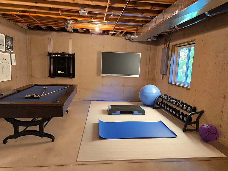 Magnificent unfinished basement perfect for recreational activities