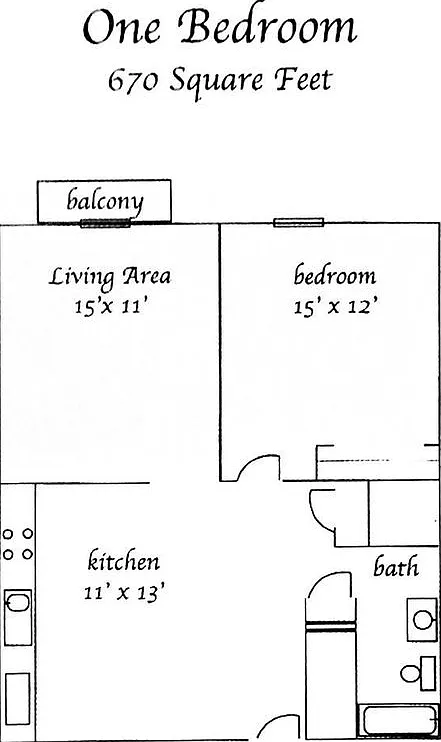 1 bed, 1.0 bath, 670 sqft, $1,450 — Photo 2