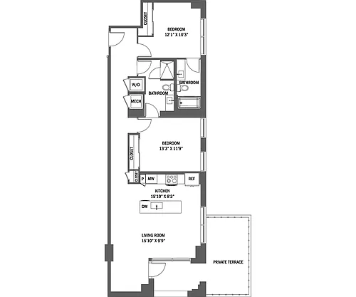 Floor plan The Brooks I - IV