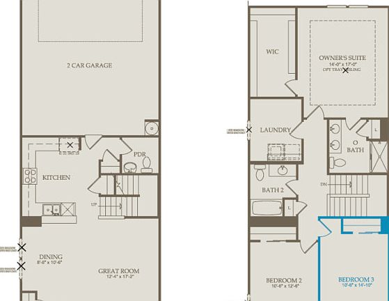 Floor Plan Level 1 and Floor Plan Level 2