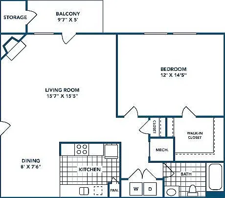 1 Bedroom | 1 Bath | 725 SF 1 Bedroom | 1 Bath | 725 SF
