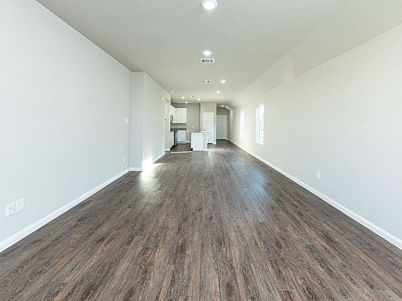 Family Room to Dining Area and Kitchen