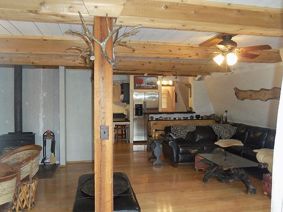 Cedar beams on first floor