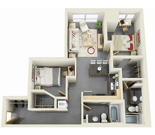 Floor plan 2 Bedroom BB
