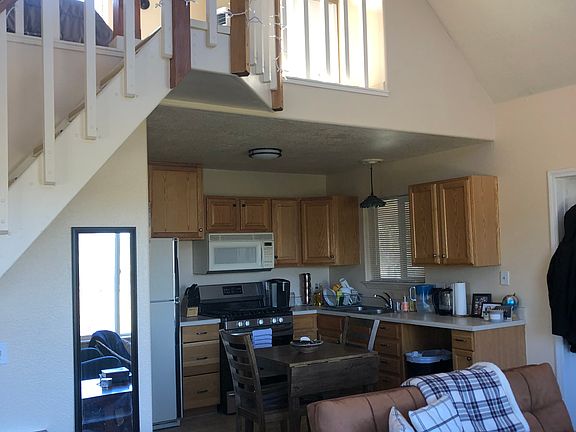 Kitchen with the bedroom loft above
