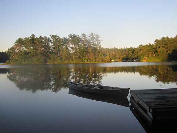 Afternoon reflections off the dock