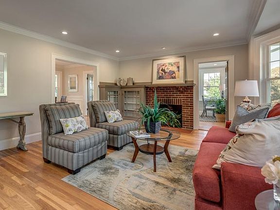 Living Room Fireplace, Has Been Updated To Match Built-Ins Recently