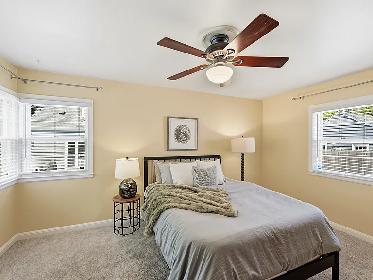 Master bedroom, windows all around