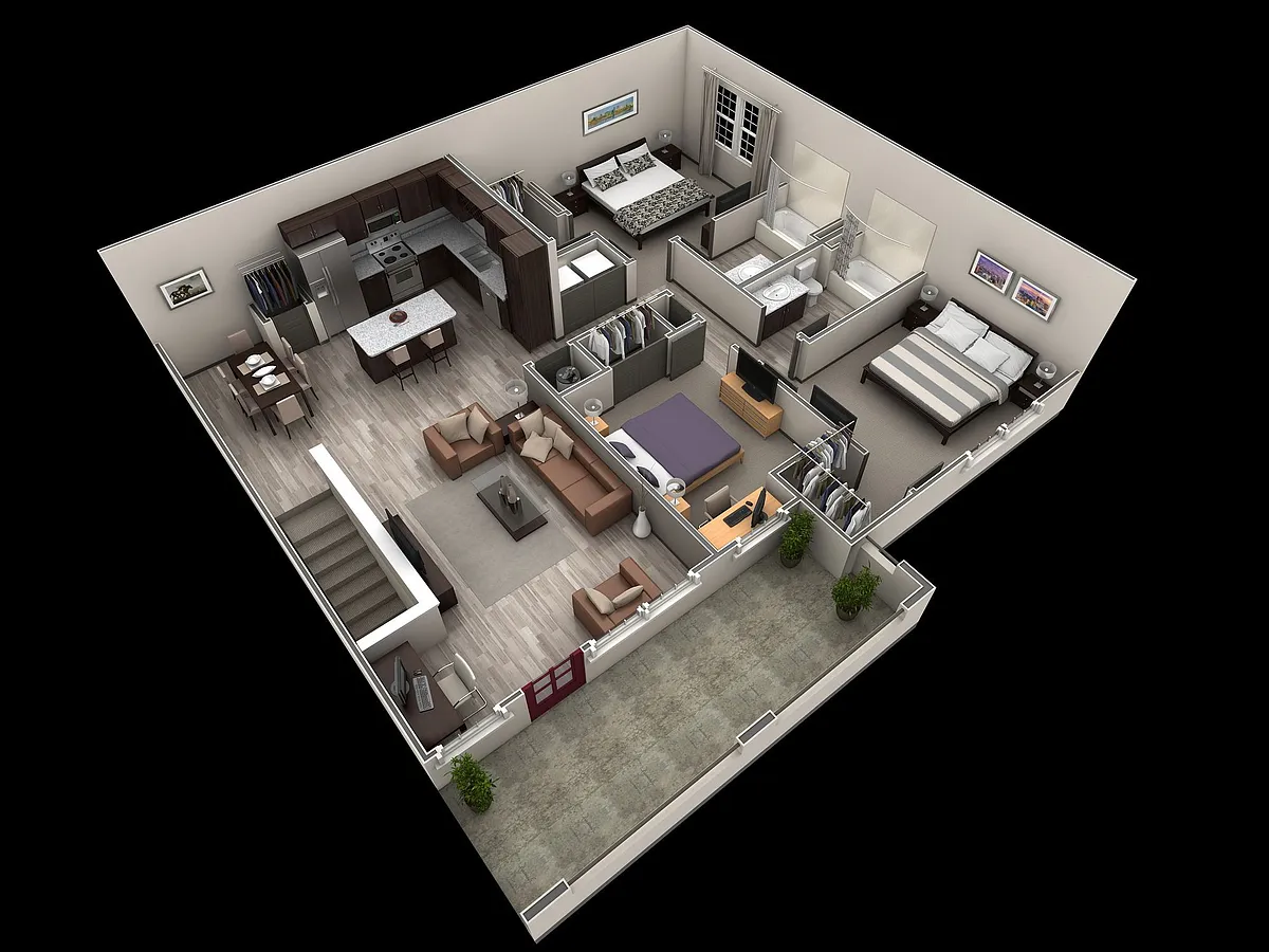 Floor plan 3 BR Grand Overlook
