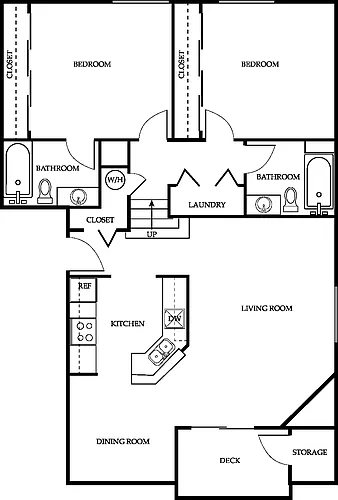 Floor plan 2 Bed 2 Bath