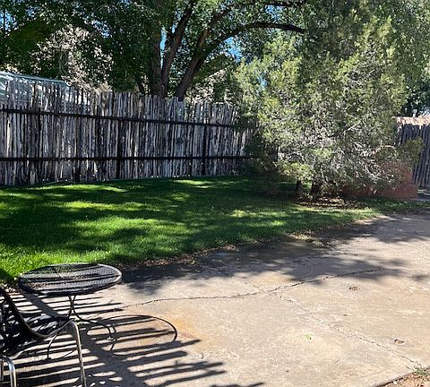 Large back yard.