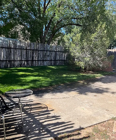 Large back yard.