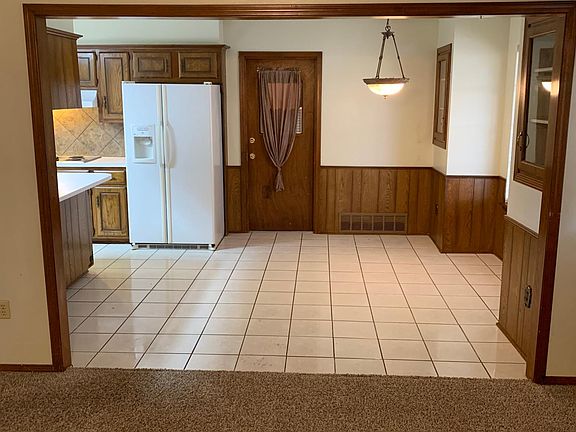 Living room into dining room.