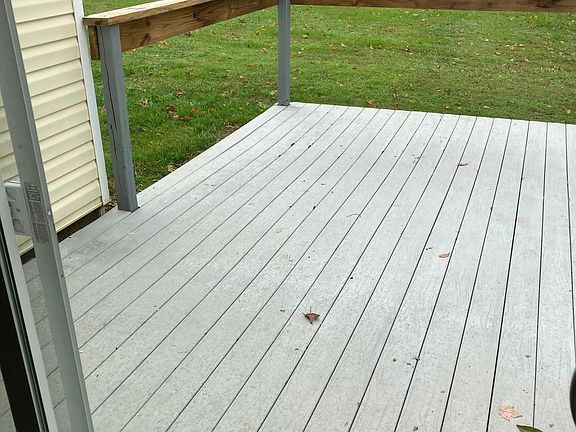 Back deck area and back yard