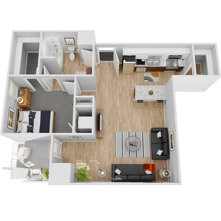 Floor plan One Bedroom
