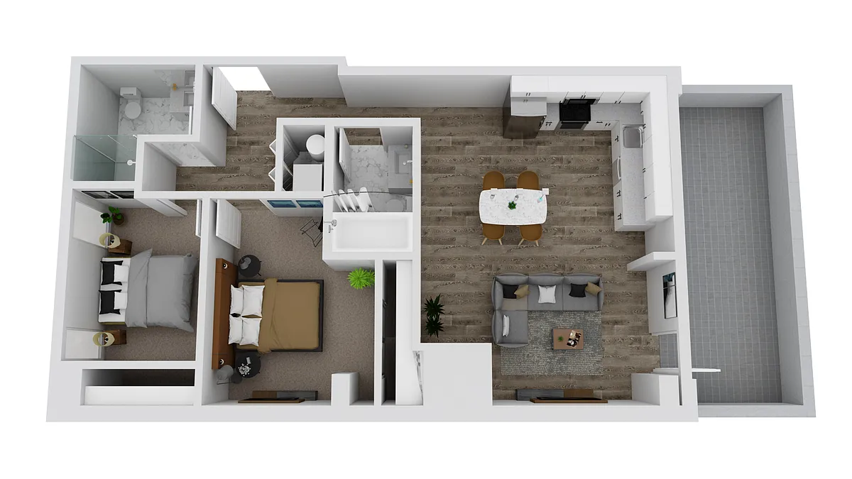 Floor plan 2 Bedroom 2 Bath