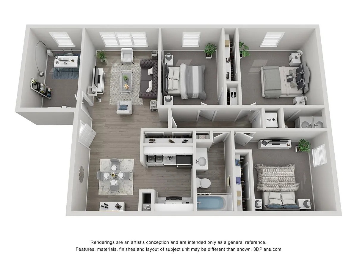 Floor plan Three Bedroom