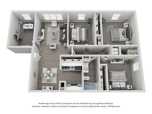 Floor plan Three Bedroom