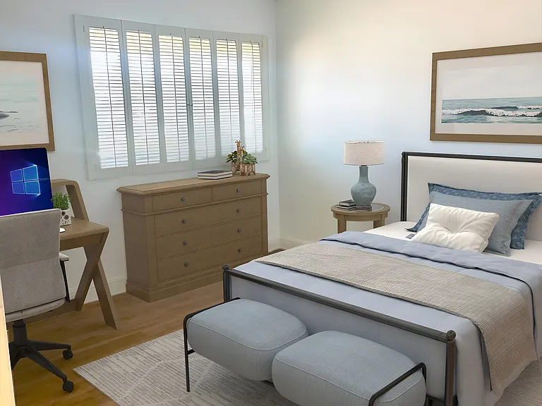 Upstairs bedroom #3 (virtually staged)