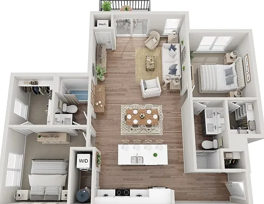 Floor Plan 2BR C2 | Seasons at Hoffman Estates | Apartments in Hoffman Estates, IL Floor Plan 2BR C2 | Seasons at Hoffman Estates | Apartments in Hoffman Estates, IL