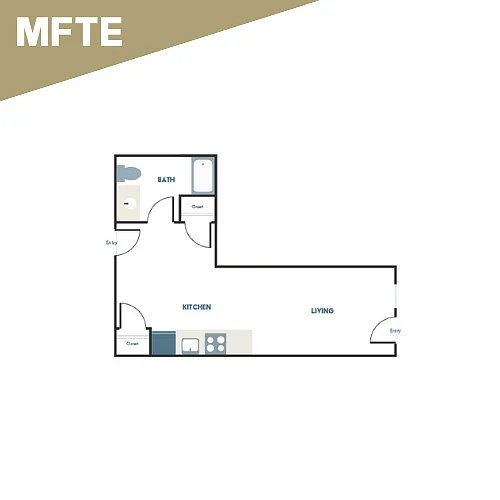 Floor plan Studio A2 - Affordable