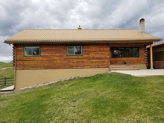 House front and patio.