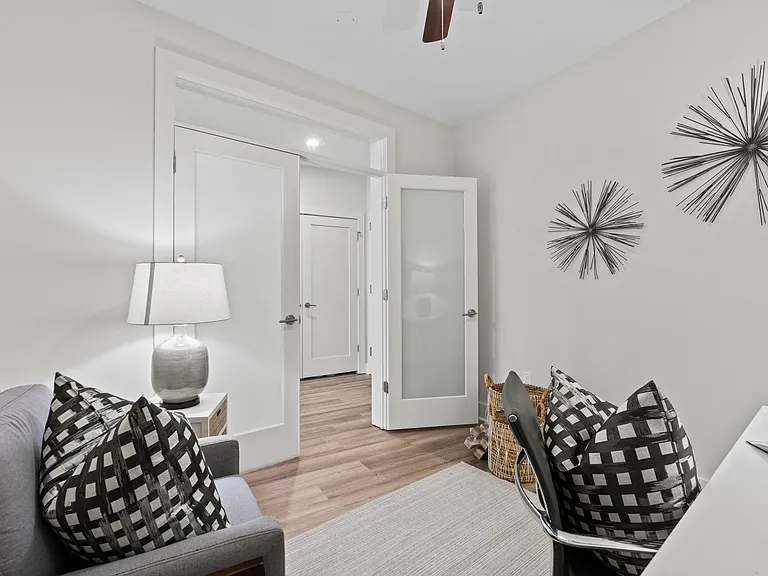 Den/second bedroom view toward entry