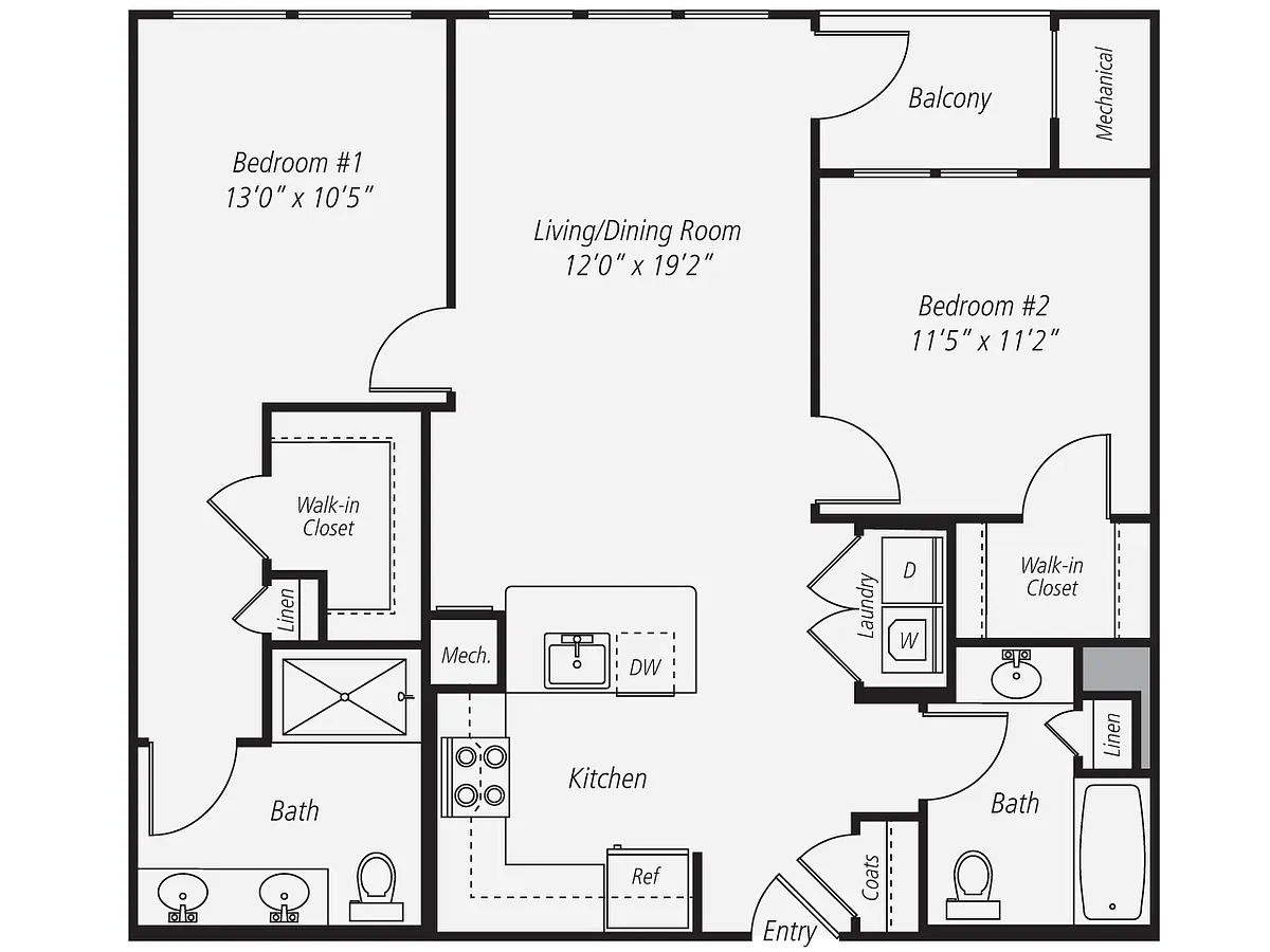 Floor plan B2-1092-sink