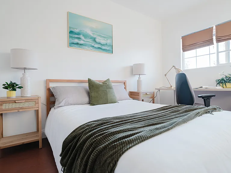 Rest easy on soft, fresh sheets_perfect for a rejuvenating sleep.