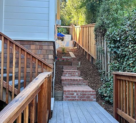 One access to the backyard