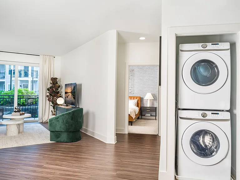 Elevate your laundry experience with state-of-the-art, in-home full-size washer and dryer units at Modera Montville.