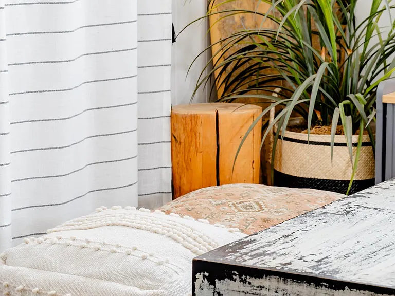 Gather around your cozy living room equipped with high powered air conditioning.