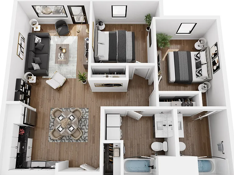 2.A floor plan Hudson West