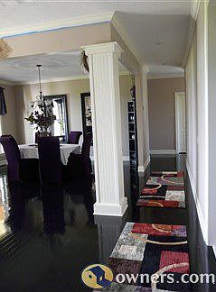 View down hallway into formal dining