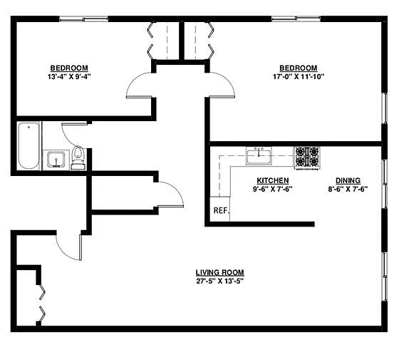 Floor plan 2 BEDROOM
