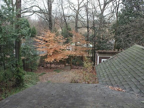 Upstairs view of backyard