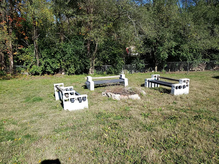 Firepit sitting area