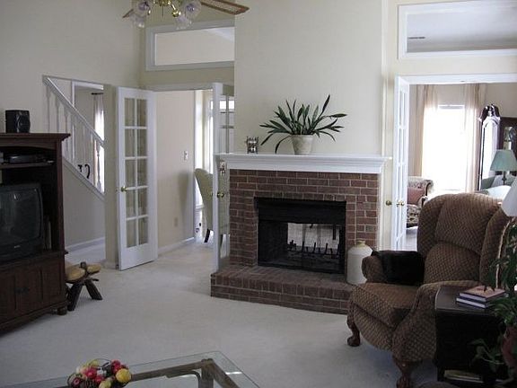 Large Family Room with Double-Sided Fireplace