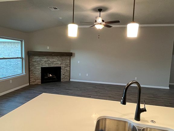 Gas fire place.