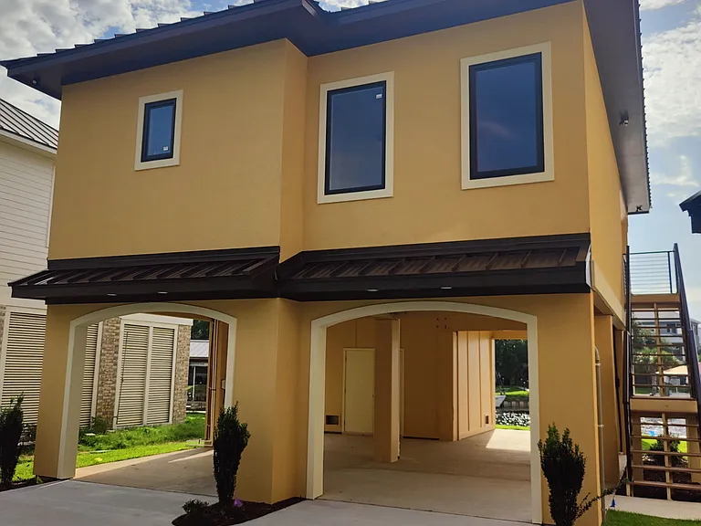 Covered 2 car garage and porch, and outdoor storage