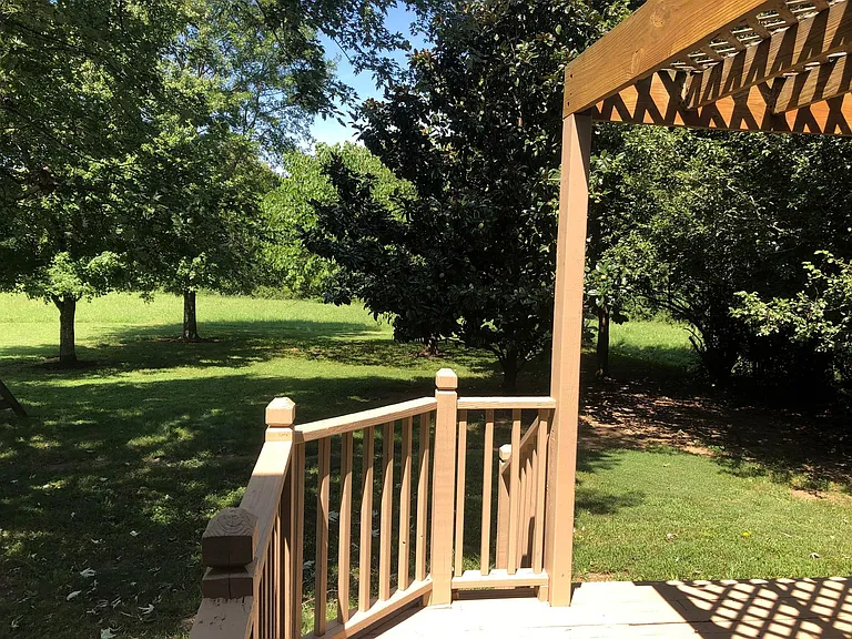 back yard and common area