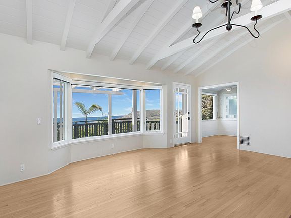 Living room with ocean and Catalina views
