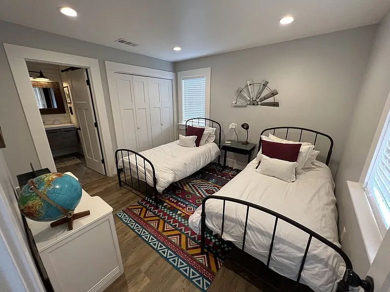 The twin beds have been removed
