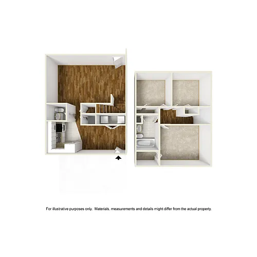 Floor plan 3 Bed 1.5 Bath